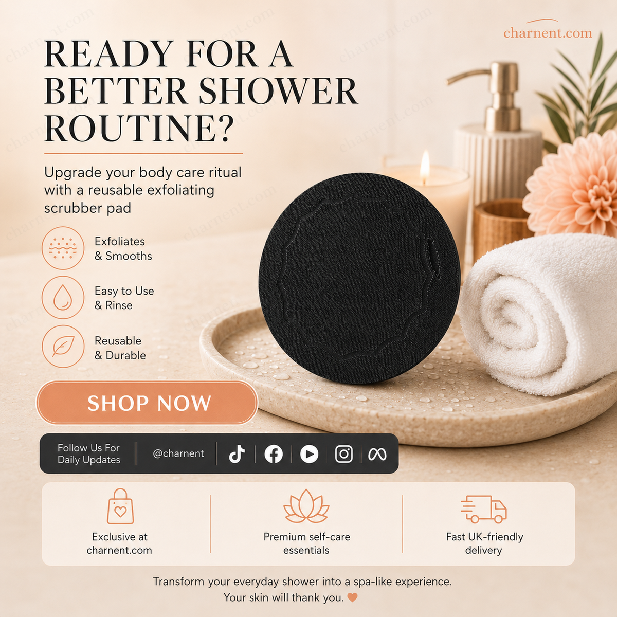 🚿Exfoliating Scrub Bath Pads🧖♀️