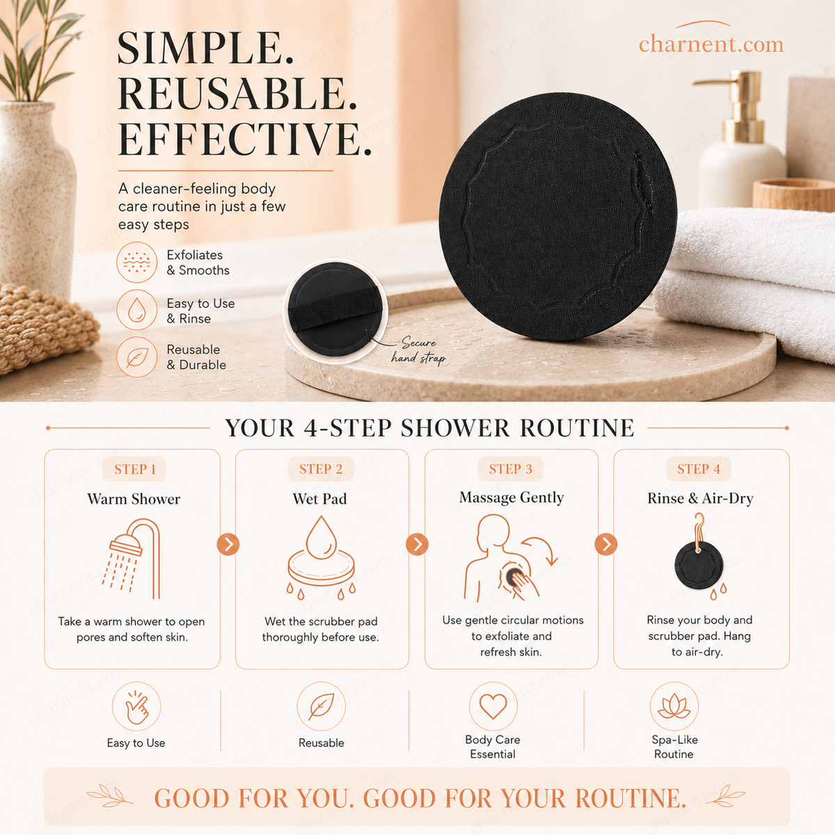🚿Exfoliating Scrub Bath Pads🧖♀️