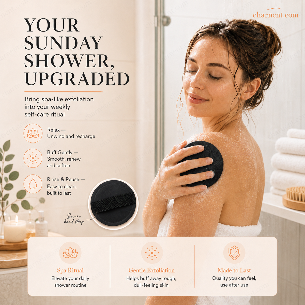 🚿Exfoliating Scrub Bath Pads🧖♀️