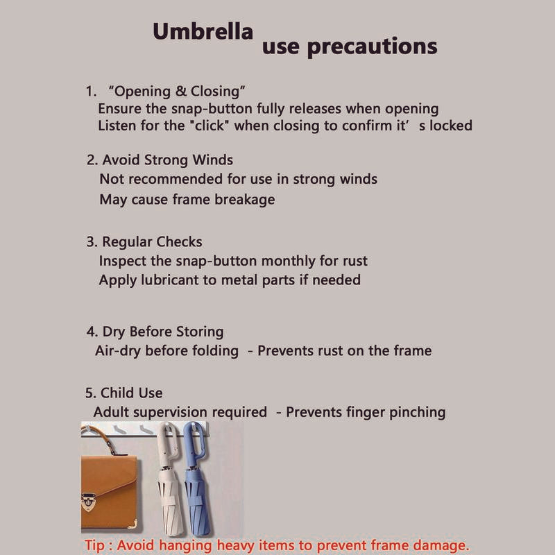 š„Automatic Folding Umbrella ā Windproof, Waterproof & Compact ā with Loop Buckle for Everyday Carry š¬ļøš§